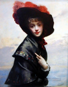 ギュスターヴ・ジャケ Painting - ラ・コケットの貴婦人の肖像画 ギュスターヴ・ジャン・ジャケ